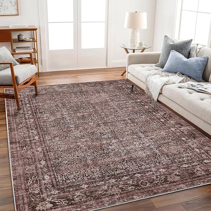 Area Rug 5'x7' Washable Rug Traditional Floor Cover Thin Retro Kitchen Indoor by CHAMPLANT
