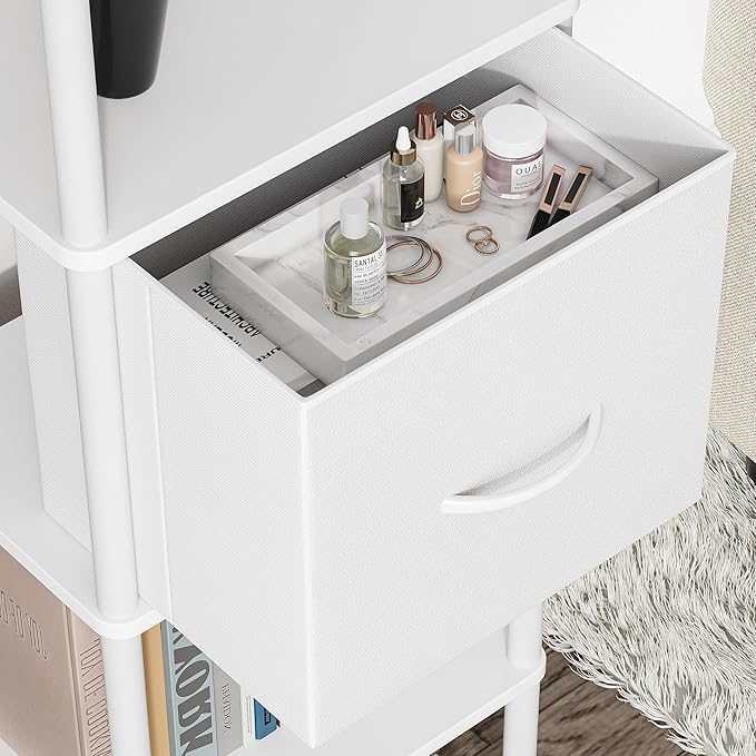 6-Tier Bookshelf with Drawer, Narrow Bookshelves Organizer, Floor Standing - Image 7