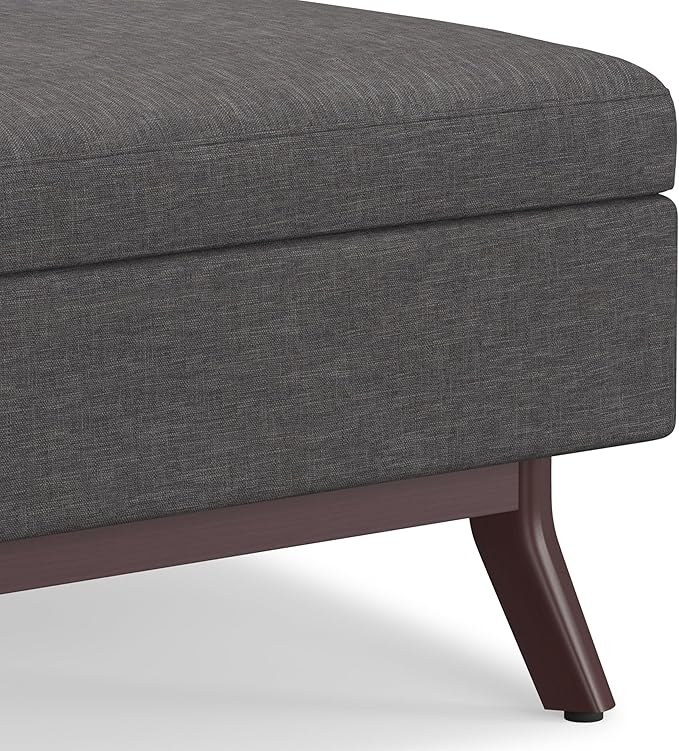 SIMPLIHOME Owen 34 inch Wide Mid Century Modern Rectangle Coffee Table Storage - Image 12