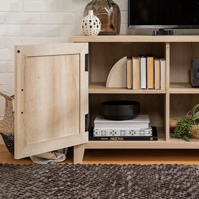 Walker Edison Buren Classic Grooved Door TV Stand - Image 7