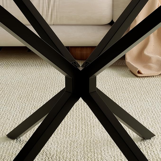 Faux Marble Coffee Table, Rectangle Modern Style Sintered Stone Living Room - Image 6