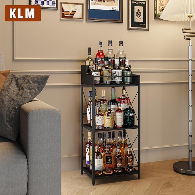 KLM Liquor Bottle Display Shelf, Liquor Cabinet bar - Image 7