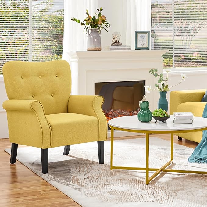 Yaheetech Modern Armchair, Mid Century Accent Sofa Chair - Image 8