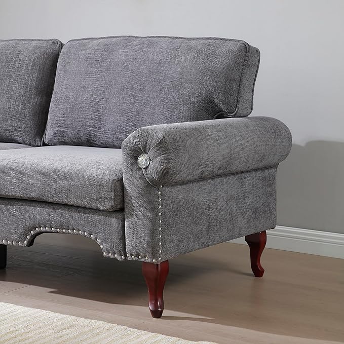 2 Piece Sectional Sofa Set, 2+3 Seat Convertible Couch - Image 6