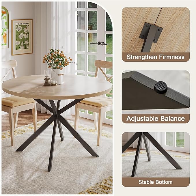 ChooChoo 47.2 Inch Round Dining Table - Image 5