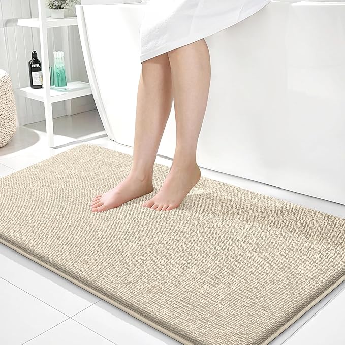 OLANLY Thick Memory Foam Bath Mat Rug 44x24, Extra Soft Absorbent Bathroom Rug by OLANLY