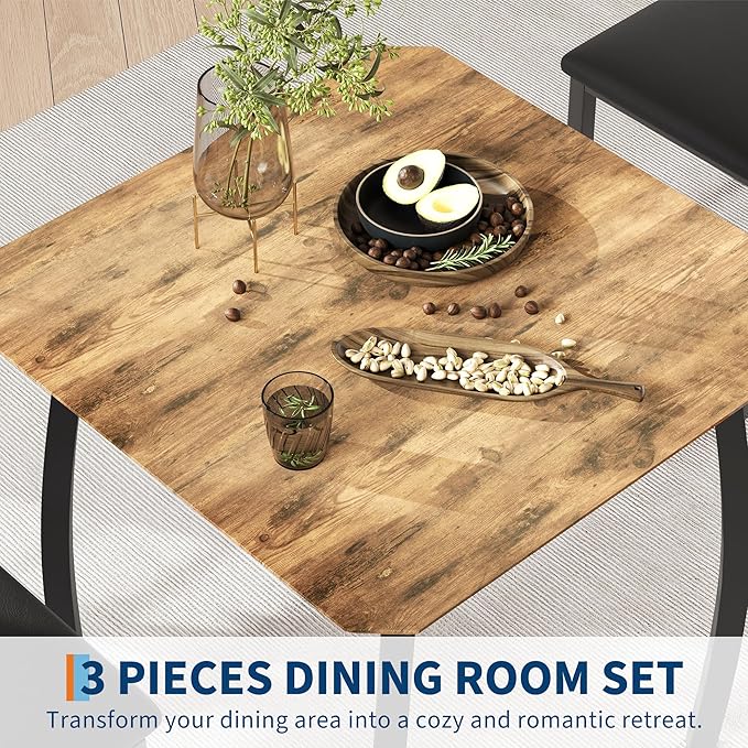 Small Dining Table Set for 2, 3-Piece Kitchen Table Set - Image 5