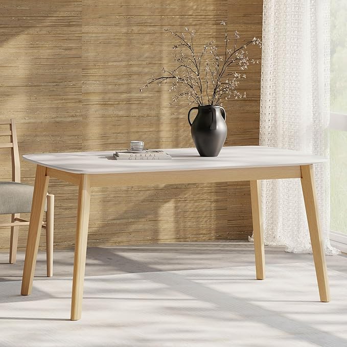 Merax 5-Piece Dining Set, Solild Wood Table & Chairs - Image 5