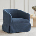 Swivel Accent Chair, 360 Degree Performance Fabric Armchair Modern Barrel by Kislot