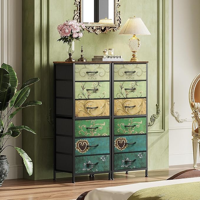 WLIVE Tall Dresser for Bedroom, 6 Drawer Dressers & Chests of Drawers, Fabric - Image 5