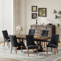COLAMY Fabric Side Dining Chairs Set of 6, Wingback Upholstered Dining Room by COLAMYINC
