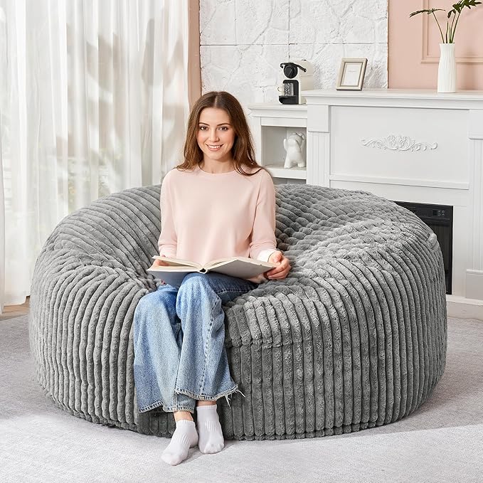 HABUTWAY 5FT Bean Bag Chair, Memory Foam Beanbag Chair by HABUTWAYMakeYourLifeComfortable