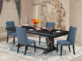 NEFL5-SBB-21-5-Piece Kitchen Dining Set Consists of a Dining Table and 4 by LuxebyEastWestFurniture