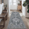 GENIMO 2'6''x10 Runner Rugs for Hallway, Machine Washable Non Slip Vintage Rugs by GENIMO