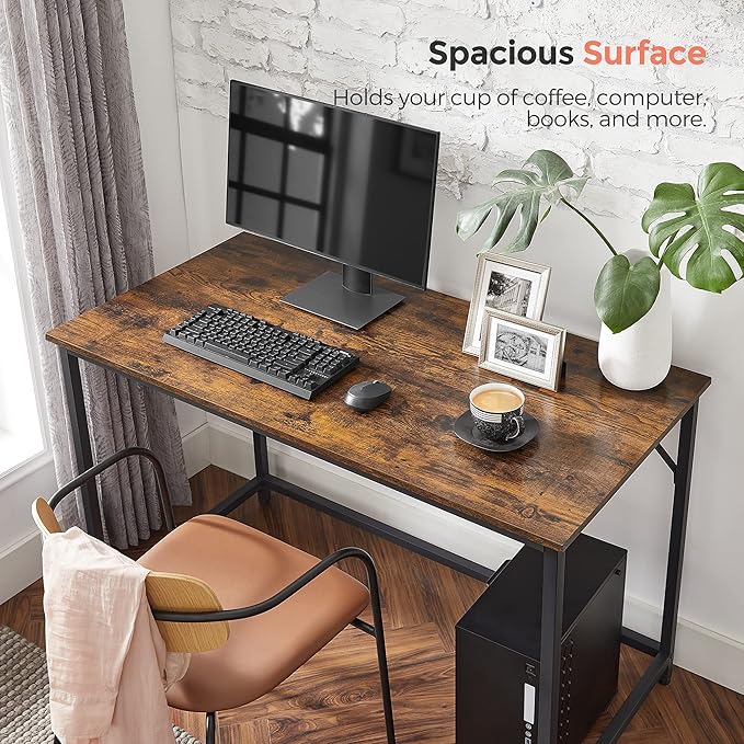 VASAGLE Computer Desk, Gaming Desk, Home Office Desk, - Image 4