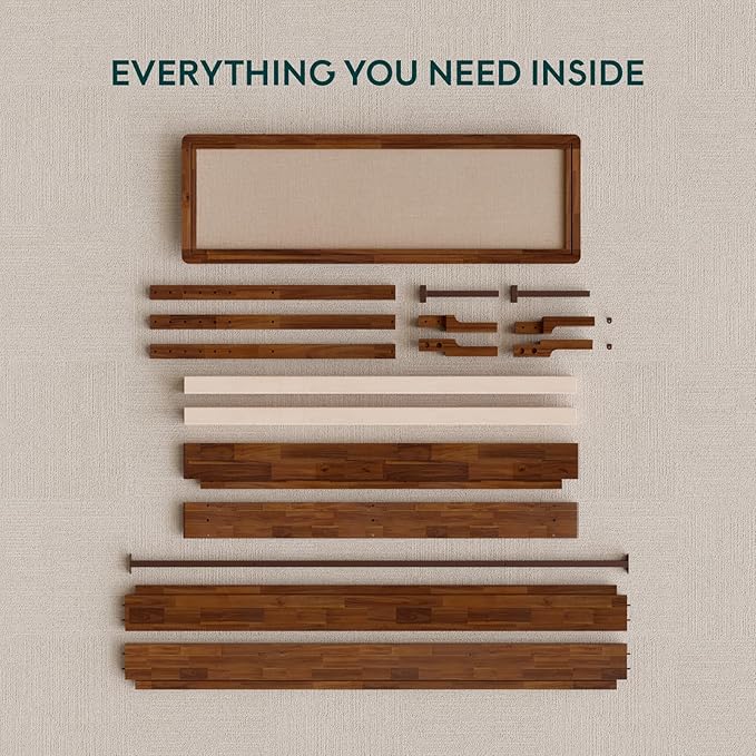 Nipe Platform Bed Frame with Headboard Size Queen - Image 7