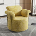 KEIKI Modern Comfy Swivel Accent Reading Chair, 360°Round Upholstered Barrel by Unknown