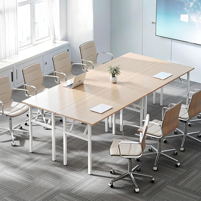 Need Folding Desk for Home Office 39-3/8'' Length Modern Folding Table Computer - Image 6
