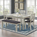 6-Piece Solid Wood Dining Table Set by Peatuk