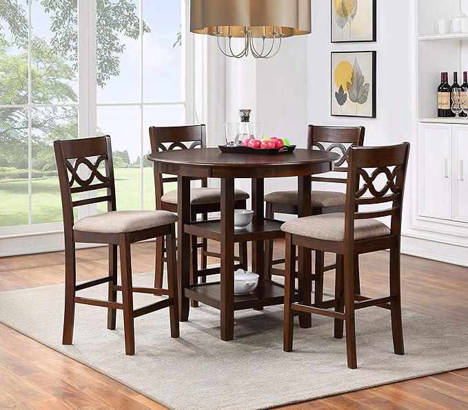 New Classic Furniture Cori 5-Piece Round Counter Set - Image 2