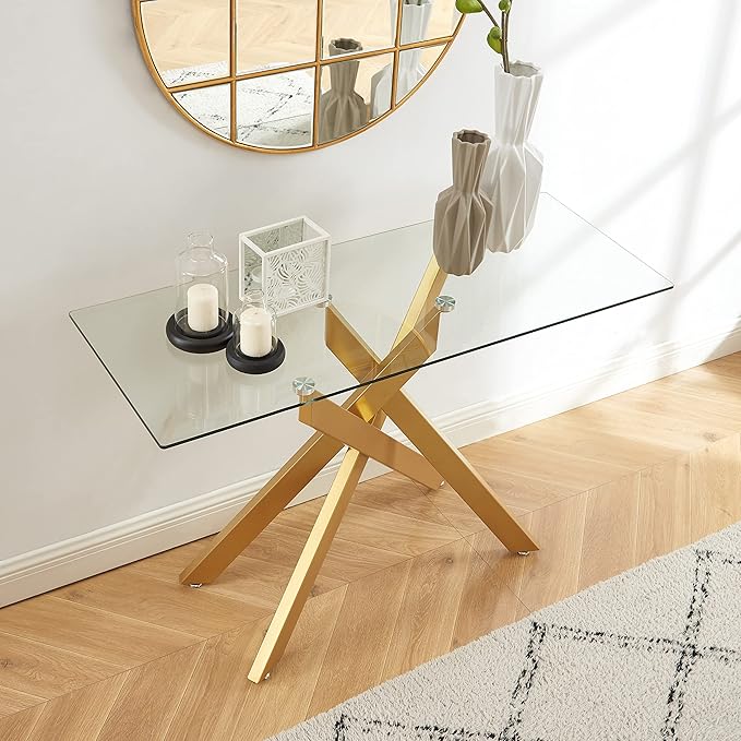 Modern Cross-Leg Console Table - Image 3