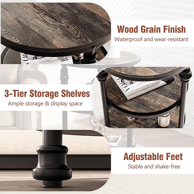 GarveeHome Round End Table - Image 3