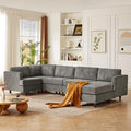 127.5" L/U-Shaped Sectional Couch by FAVSH