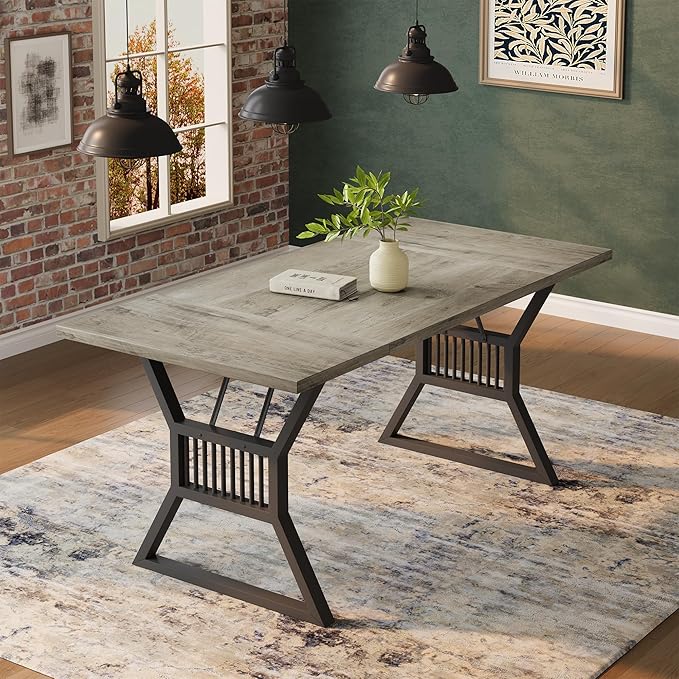 GarveeHome 70.8 Inch Dining Table 4-6 Person, Kitchen Table by GarveeHome