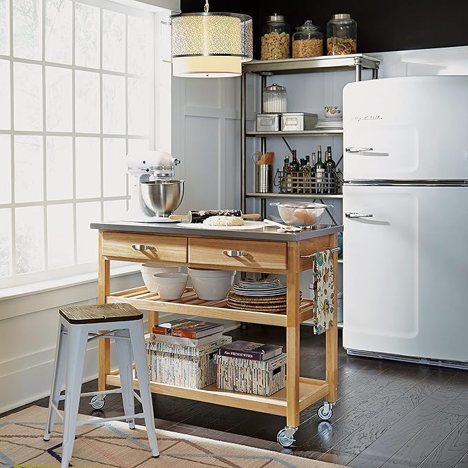 homestyles General Line Brown Kitchen Cart - Image 4
