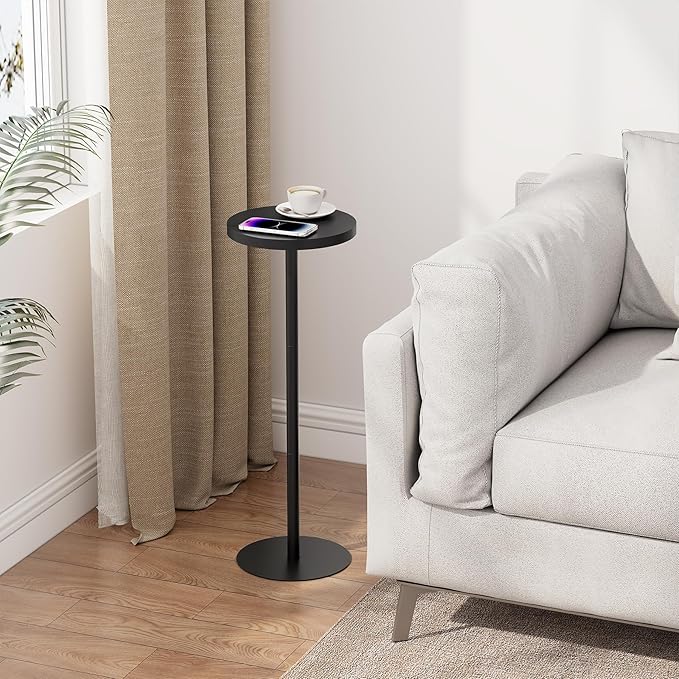 TUTOTAK Tall Round Side Table, Small End Table, Beside Table, Drink Table - Image 5