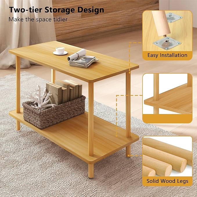 2-Tier End Table, Minimalist Modern - Image 5