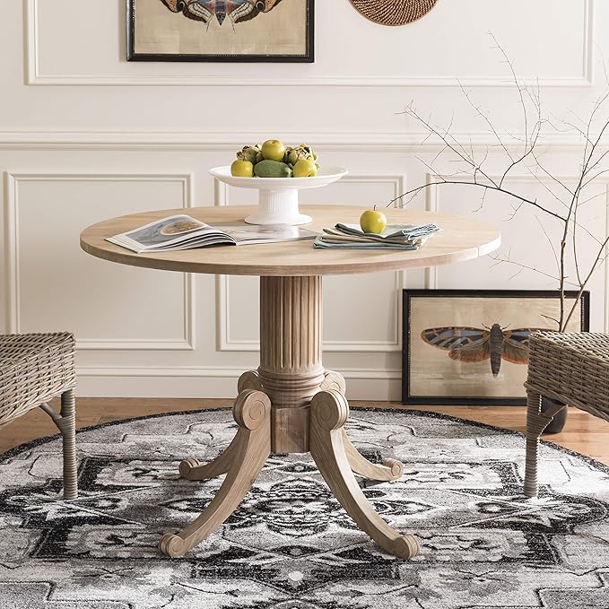 Safavieh Home Forest Traditional Rustic Natural Drop Leaf Dining Table - Image 2