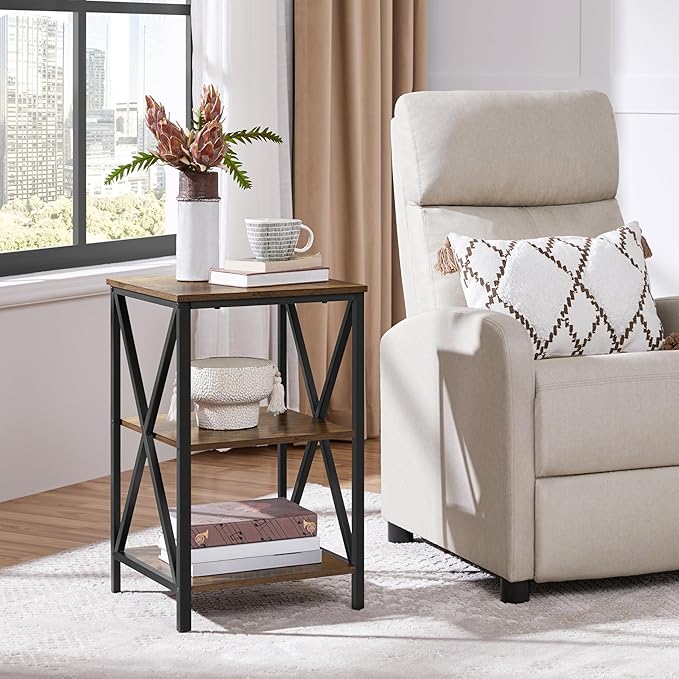 Yaheetech Industrial End Tables, 3-Tier Side Tables - Image 2