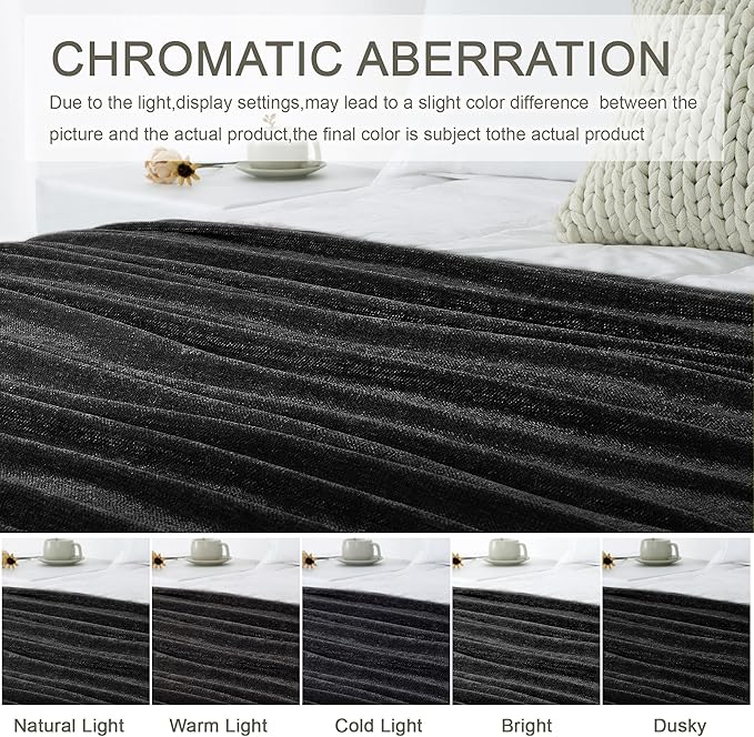 Chenille Throw Blanket for Couch 60"X 80" Twin, Soft Cozy Throws - Image 6