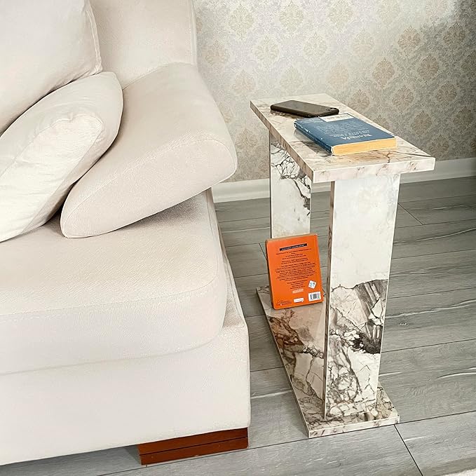 Very Narrow Side Table for Living Room, Small Apartment Space Between Chairs - Image 7