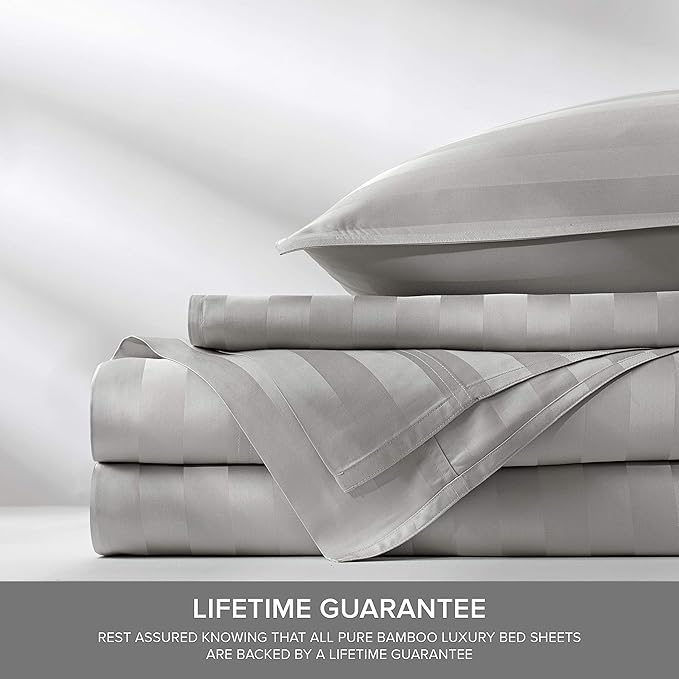 California King Sheets by Pure Bamboo, Genuine 100% Organic Viscose Derived - Image 4