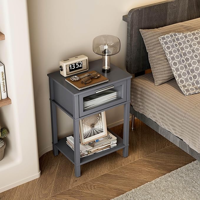 Nightstand Wooden Bedside Table - Image 7