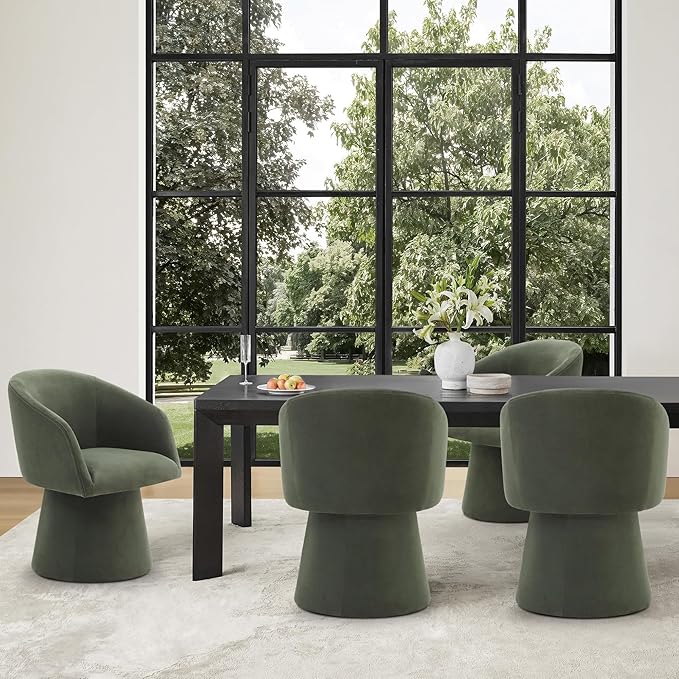 Swivel Dining Chairs Modern Accent Armchair Side Deskchair - Image 7