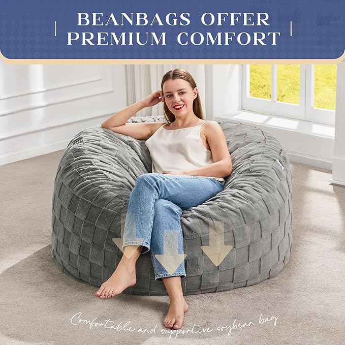 Hobestluk Bean Bag Chairs Beanbag Chair - Image 6