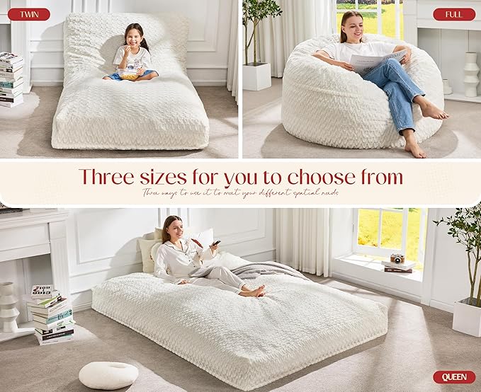 Hobestluk Bean Bag Chair Convertible Beanbag Chairs - Image 4