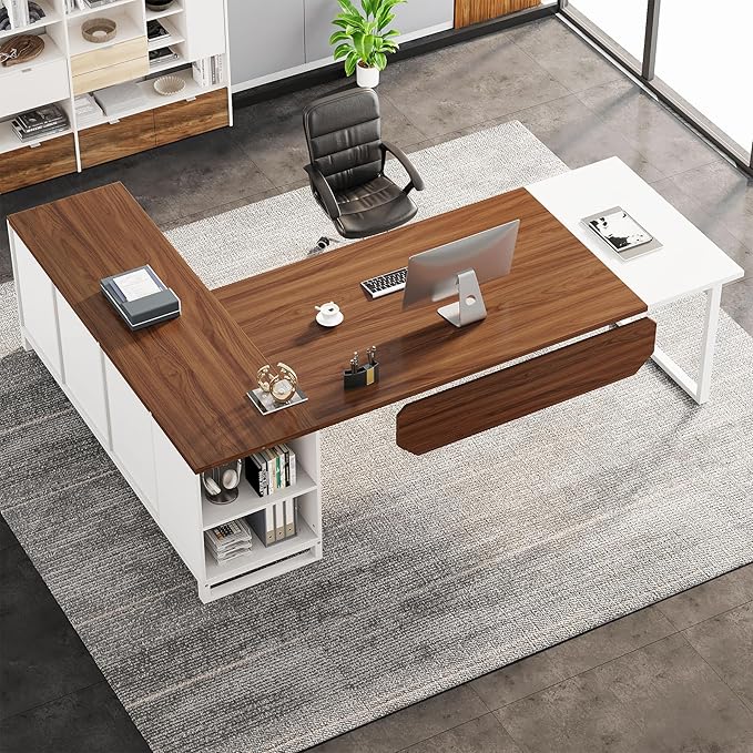 Tribesigns 70.8" L-Shaped Executive Desk - Image 4