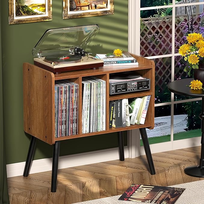 Record Player Table, Mid-Century Record Player Stand - Image 3