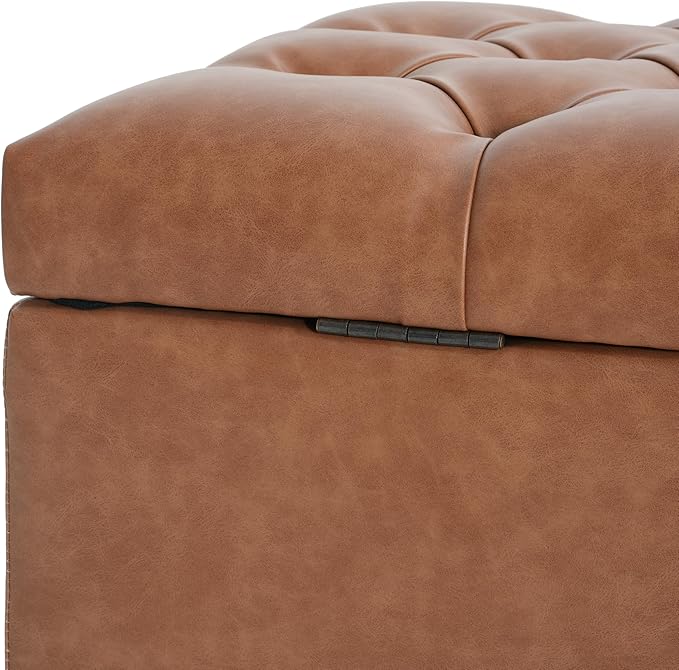Christopher Knight Home Ottilie PU Leather Storage Ottoman Bench, Wooden - Image 8