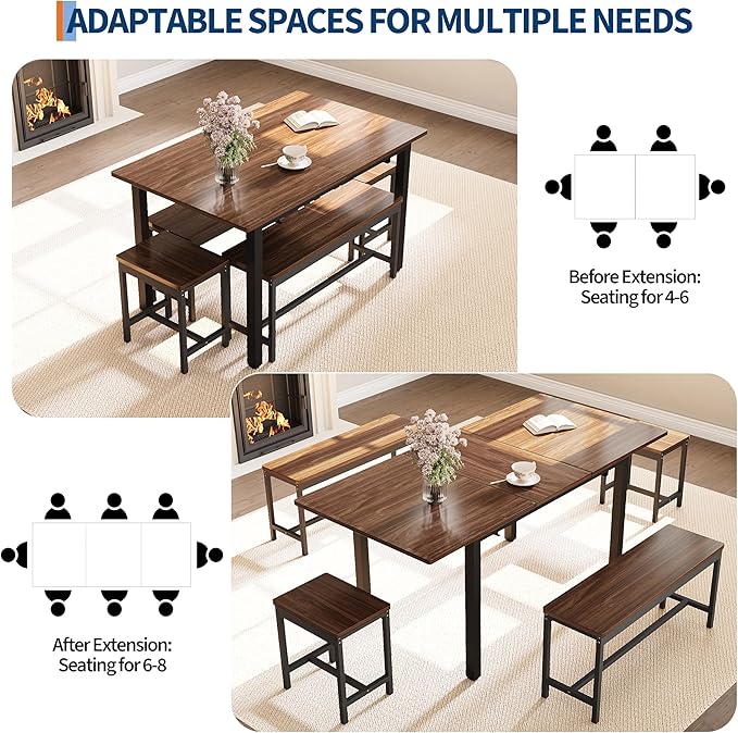 GarveeHome 5-Piece Dining Table Set - Image 7