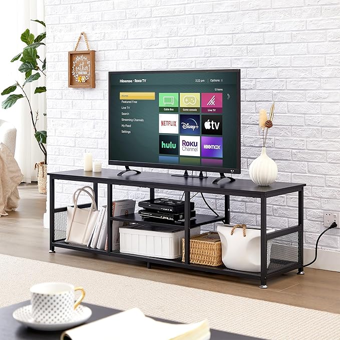 VECELO TV Stand with Power Outlets - Image 8