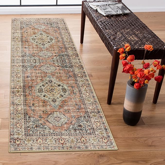 Lahome Oriental Washable Runner Rug, 2x6 Runner Rugs by Lahome