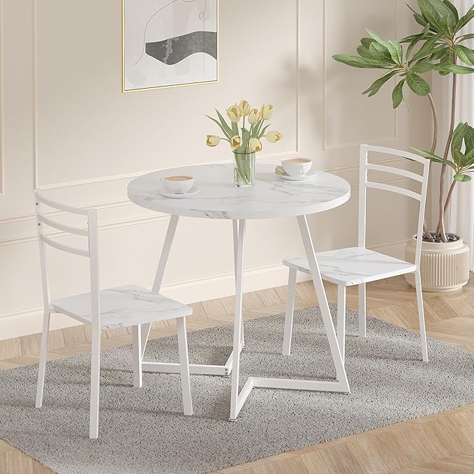 VECELO Round Dining Room Table - Image 7