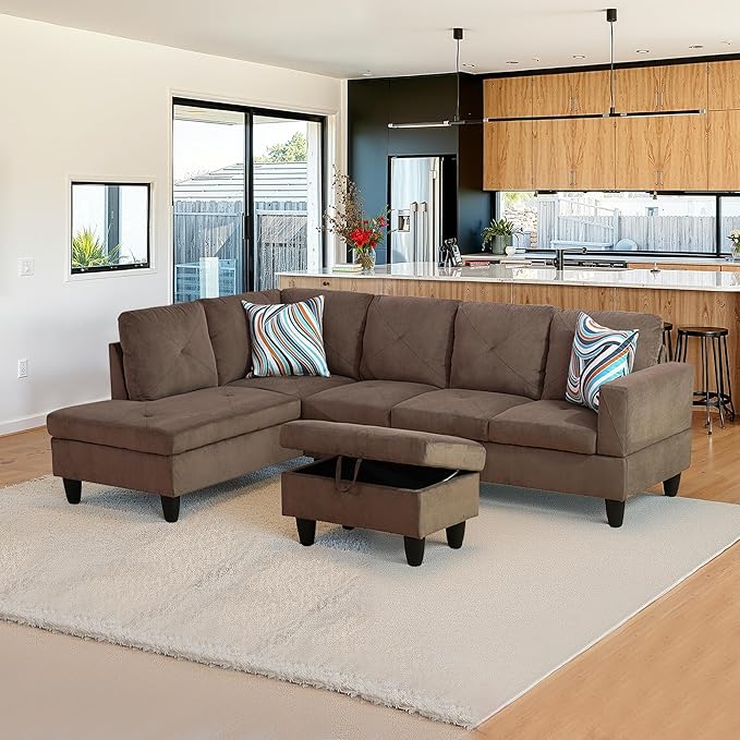 NicBex Sectional Couch 3 Pieces Sofa Set - Image 2
