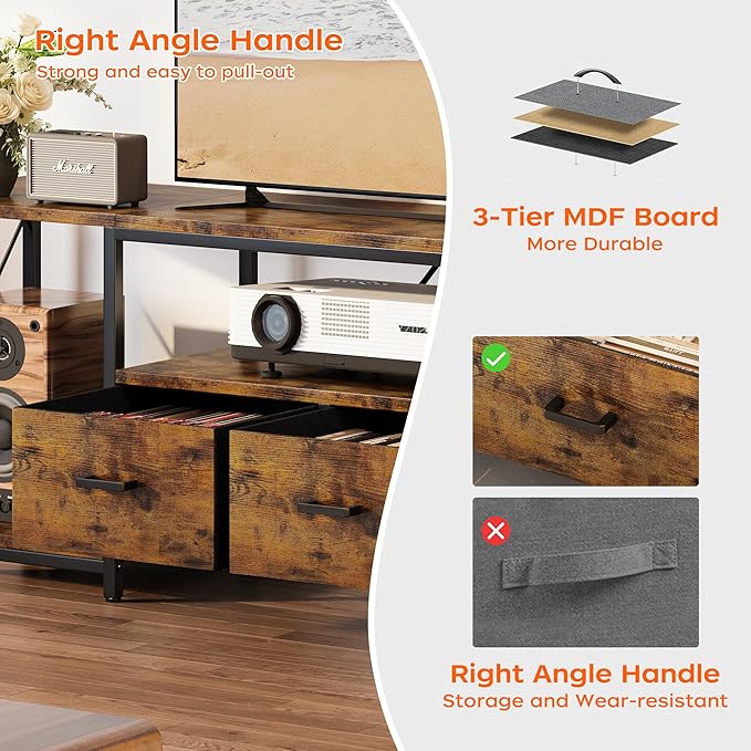 Homeiju TV Stand for TVs up to 75 Inch, Entertainment Center - Image 5