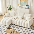 92-Inch Teddy Boucle Tufted Sofa Couch by Unknown
